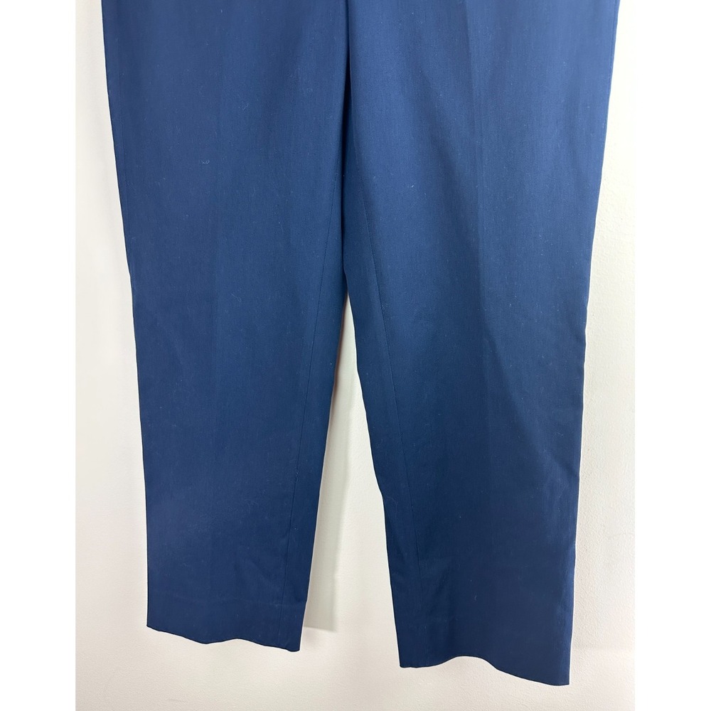 J.Crew Kate Straight-Leg Pant Navy Bi-Stretch Cotton Blend BF401 Womens Size 10 - Picture 4 of 9